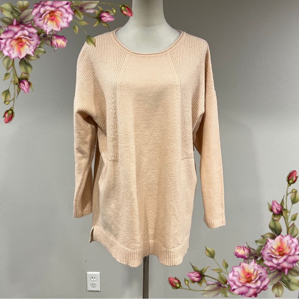 Calvin Klein Cream long sleeve plus‎ size casual Sweater size extra large